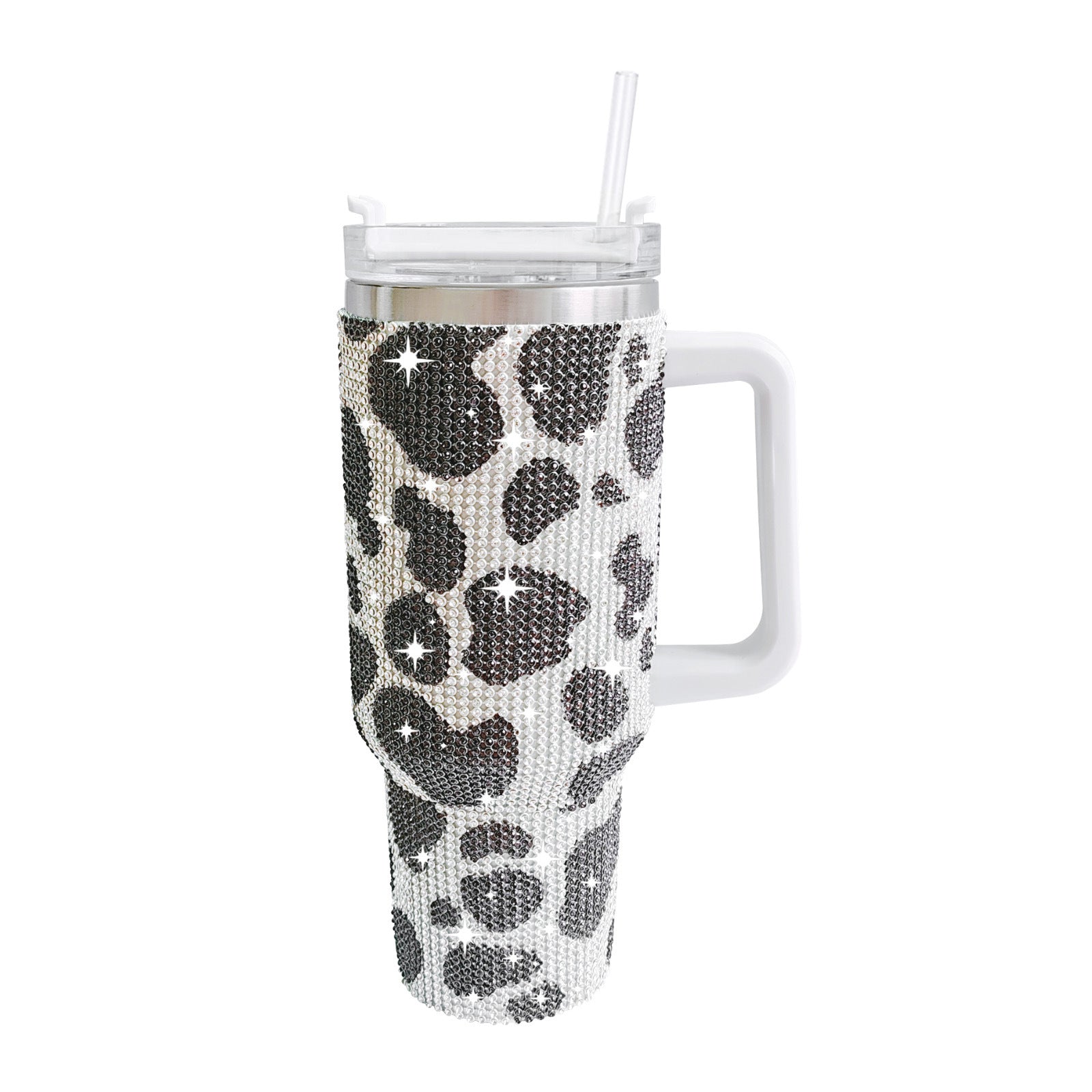 Wholesale Tumbler Ice Bullies Cup  Diamond Cow Print Leopard Print 40oz Stainless Steel Ice Bullies Cup
